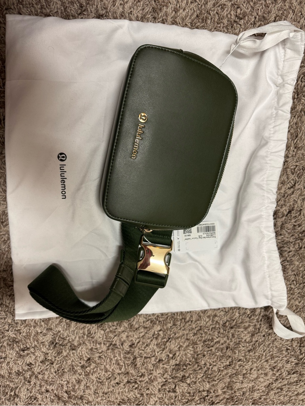 lululemon athletica Olive Green Crossbody Belt Bag